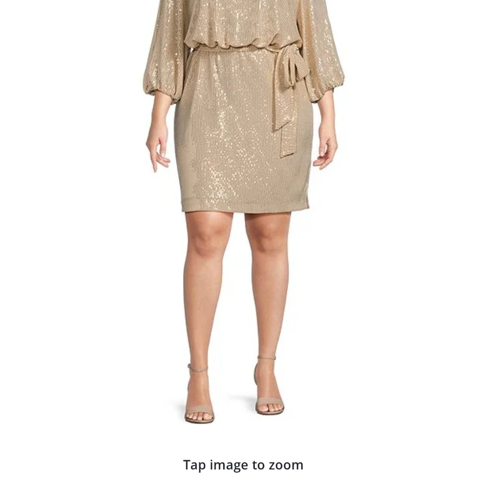 Jessica Howard Gold Sequin Gown